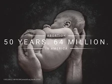 50 Years 64 Million Pro-Life Yard Sign