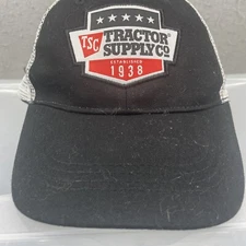 Tractor Supply TSC Hat Cap Black White Mesh Snapback 80th Anniversary