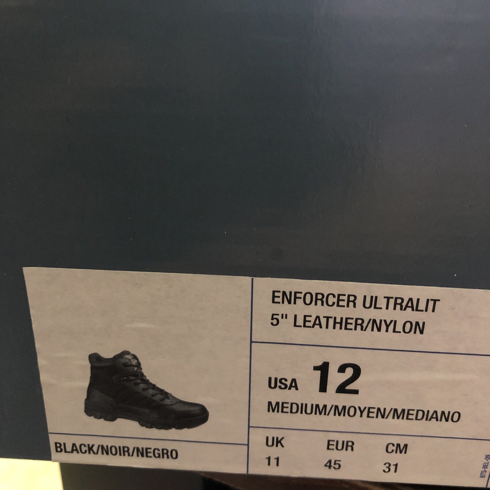 Bates Enforcer Ultralit Black E02262 Mens SZ 12 Med Boots