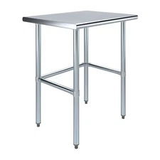 24 in. x 30 in. Open Base Stainless Steel Work Table | Residential & Commercial