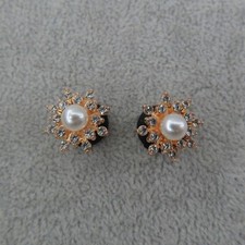 STARBURST Faux Pearl Rhinestones Shoe Charms for Shoes Wristbands Set 2 Luxury