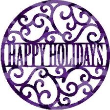 30 Custom Purple Camo Happy Holidays Art Personalized Address Labels