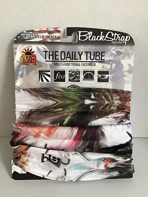 Black Strap The Daily Tube Multi Functional Face Mask Neck Gaiter UPF 50 New C8