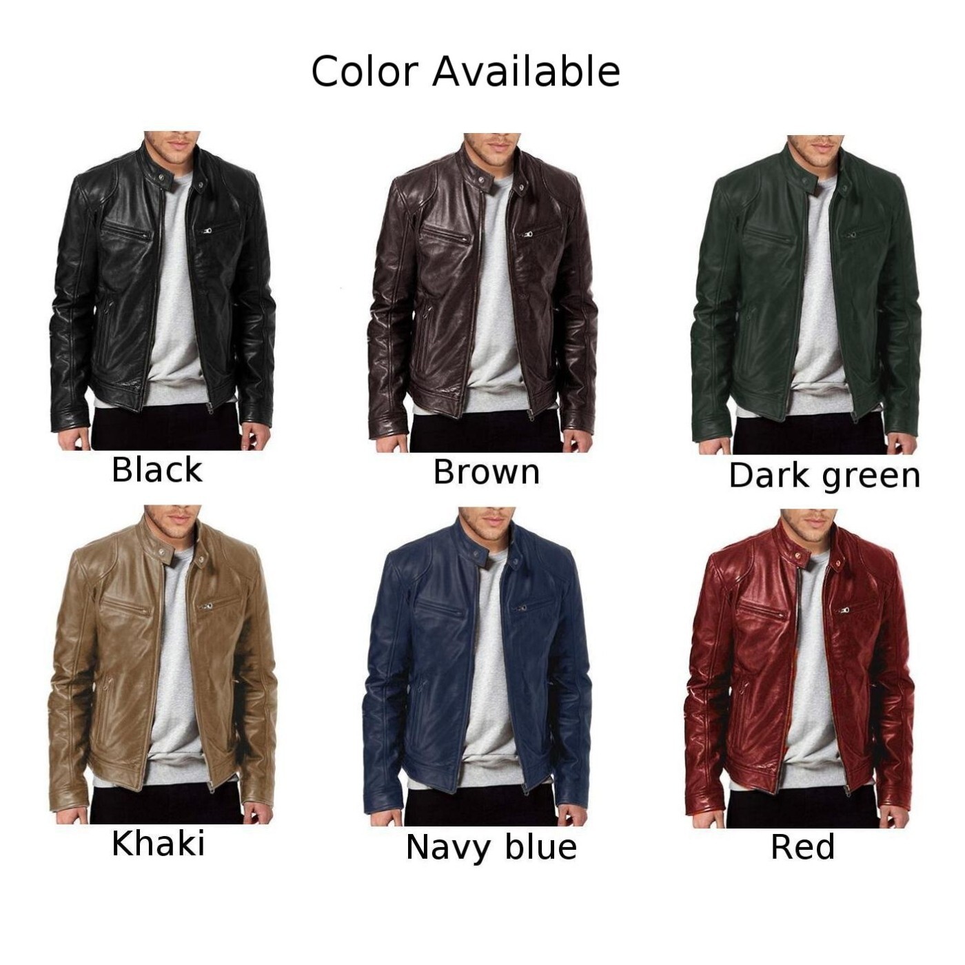 Vintage Style Mens Faux Leather Rider Biker Jacket Retro Outwear Coats