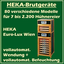 HEKA Euro-Lux Vienna - Incubatrice per 1-1.100 Uova - Vollaut. Torsione+