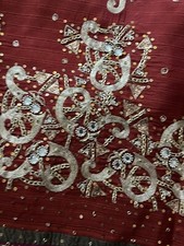 Beautiful Vintage Red Heavy Indian Sari Saree