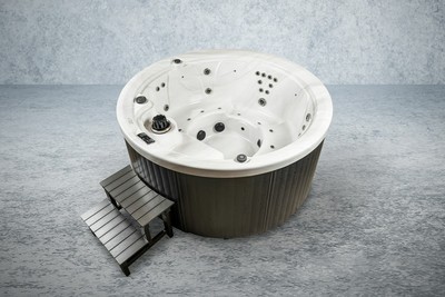 American Whirlpool Outdoor Außenwhirlpool Hot Tub Spa GENOVA Silver Pool XL LED