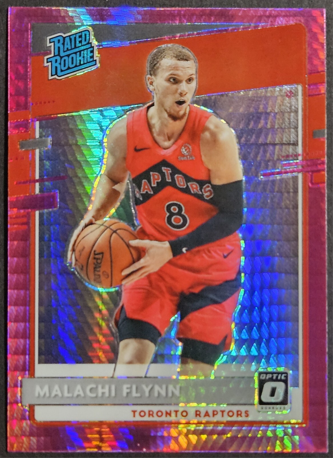 2020-21 Panini Donruss Optic Pink Hyper Prizm Rated Rookie #179 Malachi Flynn RC