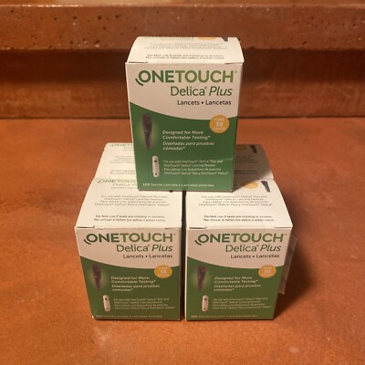 Lot Of 5 OneTouch Delica Plus Lancets 100ct 500 Strips Exp 2025 New Sealed