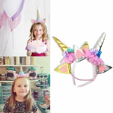 FEIFEI'S BOW Cerchietto per capelli con corno di unicorno, motivo