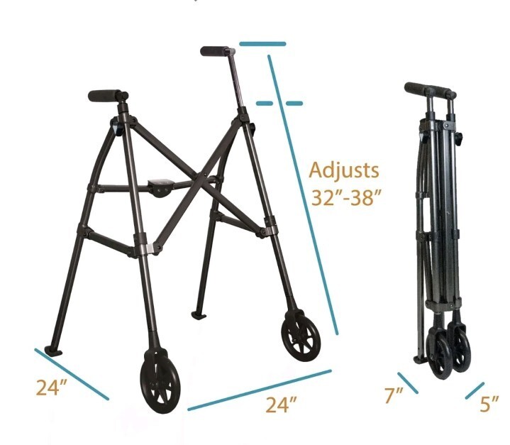 Able Life Space Saver Rollator Regal Rose (4250RR) Pink Walker