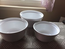 White Ceramic Mixing Bowls