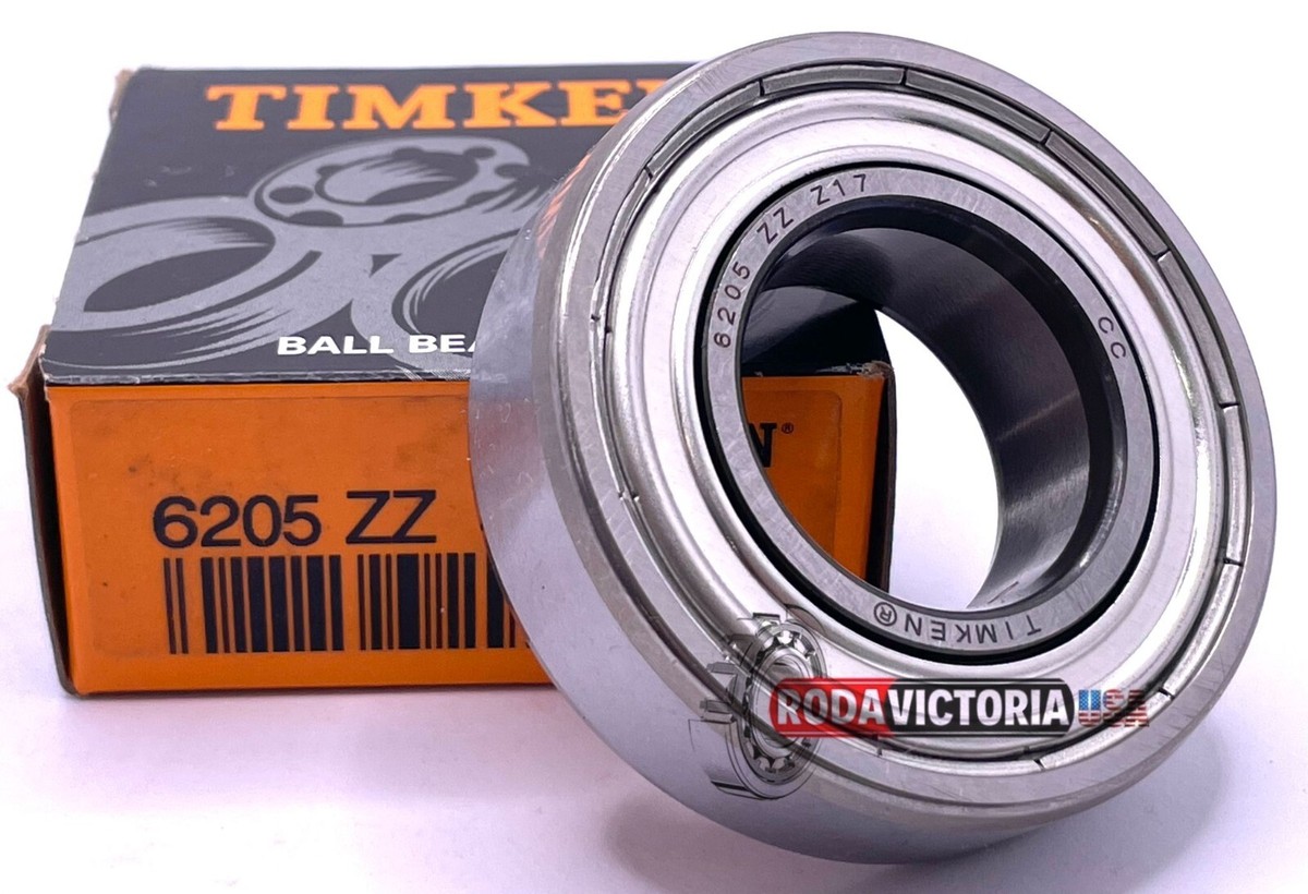 TIMKEN 6205 ZZ DEEP GROOVE BALL BEARING, METAL SHIELDED 25x52x15mm