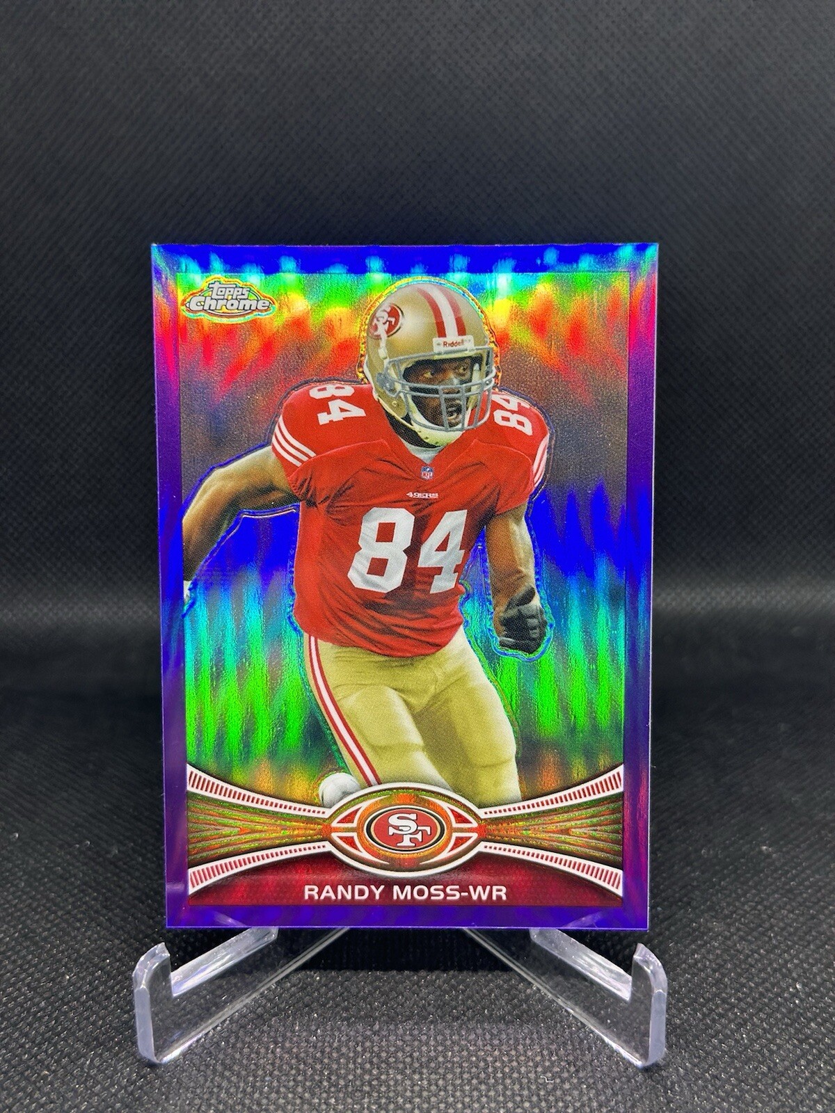 2012 Topps Chrome RANDY MOSS Purple Refractor 455/499 #32 49ers