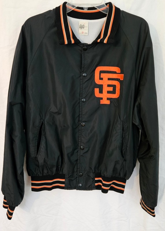 Vintage San Francisco 49ers Black XL Lined Windbreaker ~ Team Issued. Snap Front