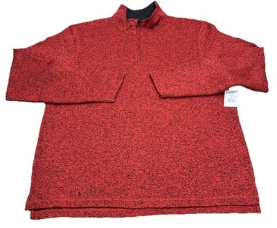 New Wrangler Authentics Men s Fleece 1/4 Zip Sweater Bossa Nova Size Large NWT