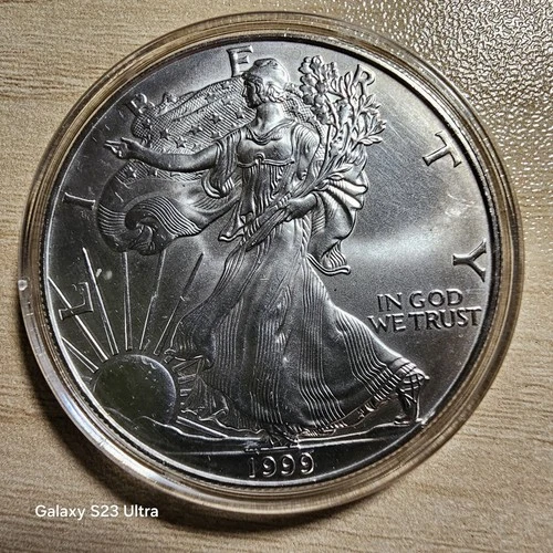 One 1999 American Eagle Walking Liberty Fine Silver Dollar 1 Oz Uncirculated
