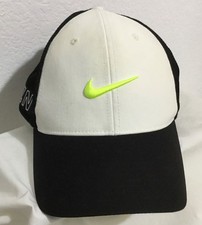 Nike Golf RZN Vapor Flex Fit Hat, Two Tone White  Black, Mesh, Medium/Large