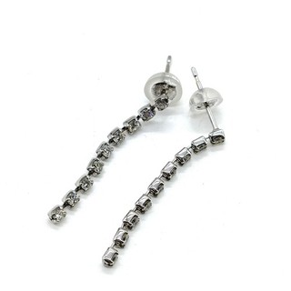 Jewelry Pierced Earring Natural Diamond White Gold 2343542