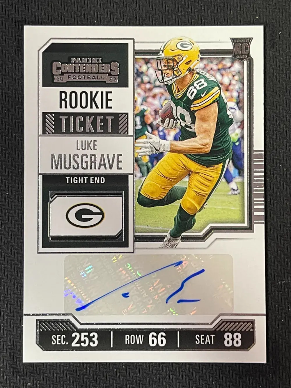 2023 Panini Contenders Rookie Ticket RC Auto Packers #148 Luke Musgrave JP