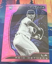 2022 Panini Chronicles - Titan Reid Detmers #5 Pink Pulsar Prizm (RC)