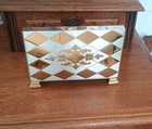  Minaudiere Compact Cigarette Makeup Footed Case Longines Watch Box 4x6 Dresser — photo 9