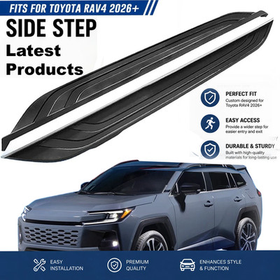 2Pcs Black Fixed Running Boards Side Step Nerf Bar fit for RAV4 RAV-4 XA60 2026