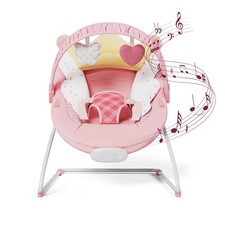 Baby Bouncer, Portable Baby Bouncer with Music, Soothing Vibrations Infant Bo...