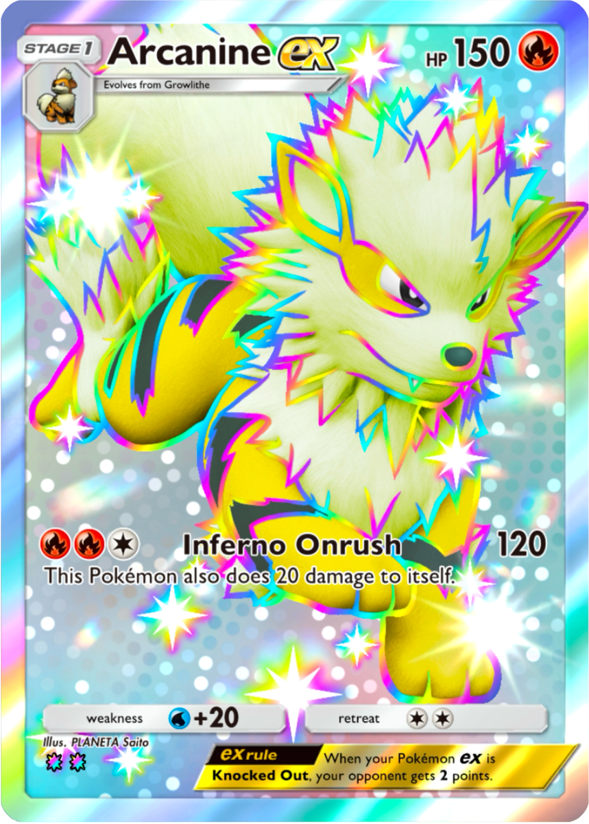 Pokemon Pocket TCG Card 2 Star Shiny Arcanine EX Extradimensional Crisis DIGITAL Pokemon Pocket TCG Card 2 Star Shiny Arcanine EX Extradimensional Crisis DIGITAL