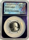 1776-1976 S Washington Silver Quarter 25C Bicentennial Proof - NGC PF69 Cameo