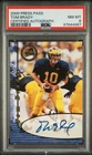 2000 PRESS PASS AUTO TOM BRADY ROOKIE RC PSA 8 AUTO