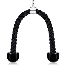 Universal Tricep Rope Pull Down - 28 Inch Heavy Rope Length, Easy to Grip  N...