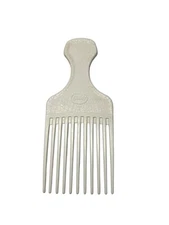 Vintage Goody Plastic Hair Pick Lift Comb Textured Off White USA 6 5/8”