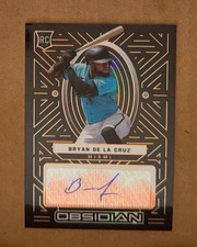 2022 Panini Obsidian Autographs Bryan De La Cruz  Electric Etch Orange #’d /49