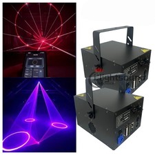 2pc 5W Stage Projector Laser Lights DMX App RGB Animation iLDA DJ Show Lasers US