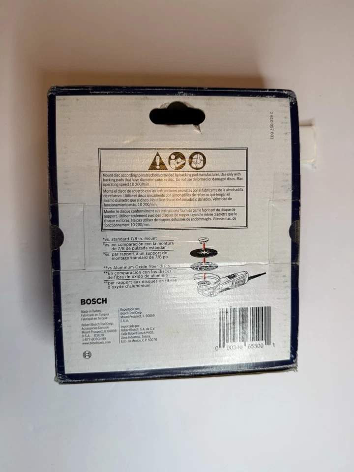 BOSCH FBX6120 25-Pack 6 In. X-LOCK Abrasive Fiber Discs 120 Grit with 7/8 In. - Image 2 of 2