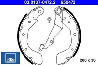 Ate 03.0137-0472.2 Bremsbackensatz 4 Bremsbacken Trommelbremse