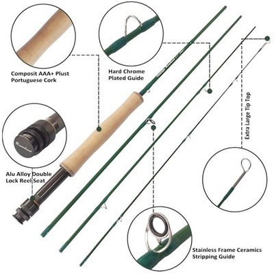 Riverbend Series Lightweight Fly Rod - Medium Fast Action