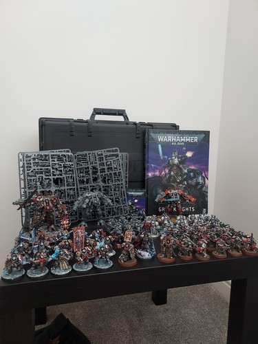 Games Workshop Warhammer 40k Grey Knights Army With Carry Case Codex And Spares.