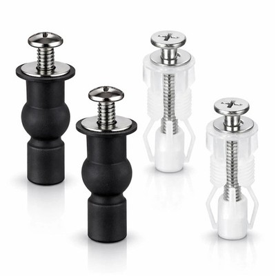 2 Set Toilet Seat Screws, Stainless Steel Toilet Seat Bolts with Expanding Rubbe