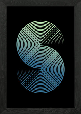 GEOMTRIC GRADIENT S Framed Wall Art Poster Canvas Print Picture