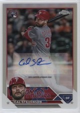 2023 Topps Chrome Update Auto Refractor 417/499 Cal Stevenson #AC-CST Auto 19cm