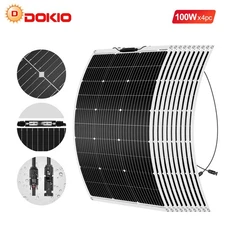 Flexible Solar Panel 100W-1000W 12V Waterproof Lightweight for RV Boat Camping