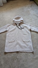 Mantel Jacke Teddy Plüsch Wollweiß Gr. Ca. 42