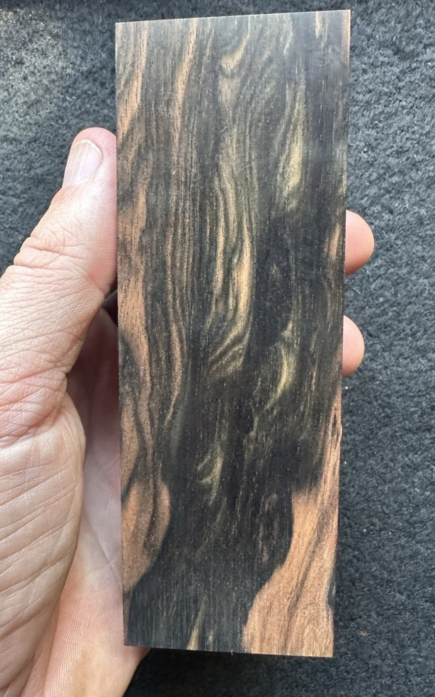 Figured Mun Ebony great color! Knife Handle Block, Pen Blanks, USA