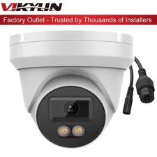 1PCS Vikylin 4K 8MP Full Color Camera with Mic POE