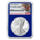 2024-S Proof $1 American Silver Eagle NGC PF70UC Trolley Label Blue Core