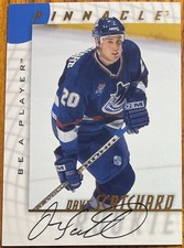 1997-98 Be A Player Autographs Dave Scatchard #234 Vancouver Canucks