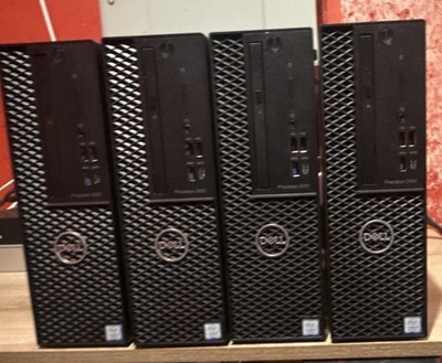 Dell Precision 3431 SFF Desktop Computers Lot of 4 USB 3.0 Optical