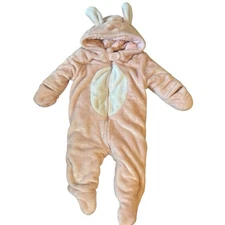 Little Wonders Bunny Pram Snowsuit,  Hooded, Pink Bunting, 9-12 M